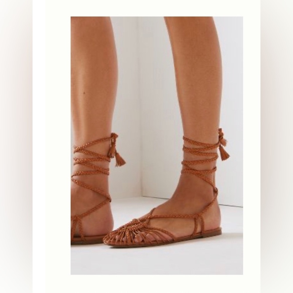 Anthropologie Tie Up Flats